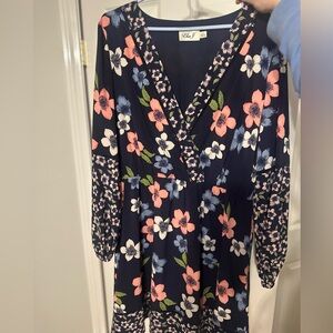 Eliza J Floral V-Neck Dress